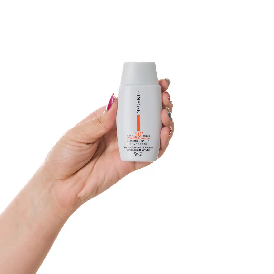 ضد آفتاب بی رنگ ژیناژن مدل Fusion liquid مناسب پوست چرب 50 میلی لیتر-2